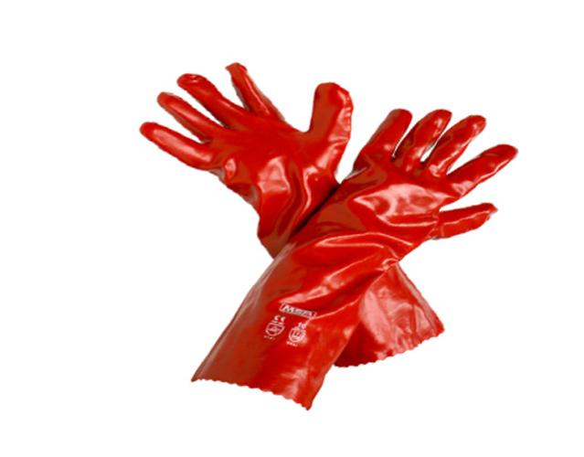 Glove PVC Red 45cm Pair