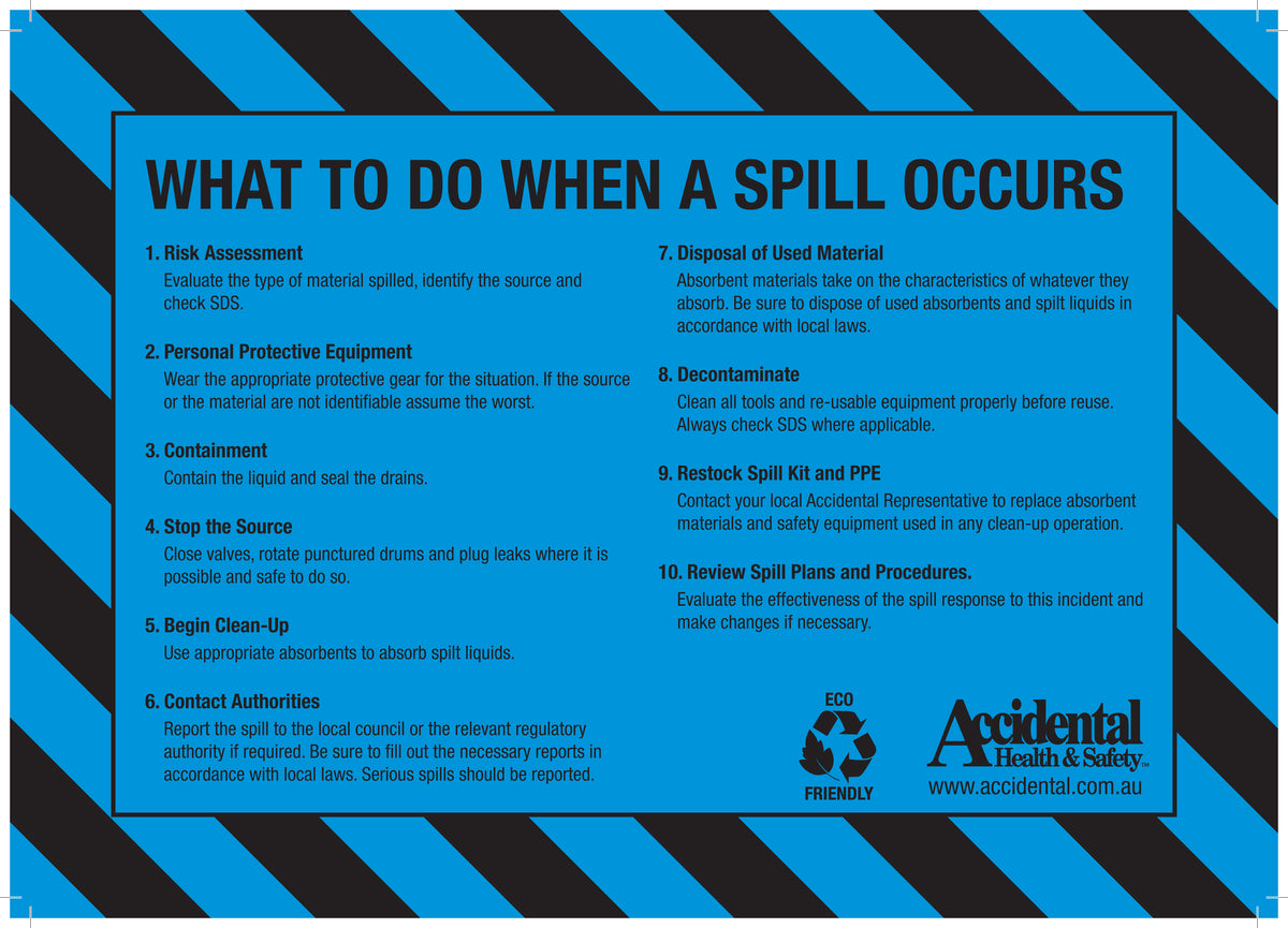Accidental Eco-Friendly General Purpose Spill Kit Bin Label SIDE