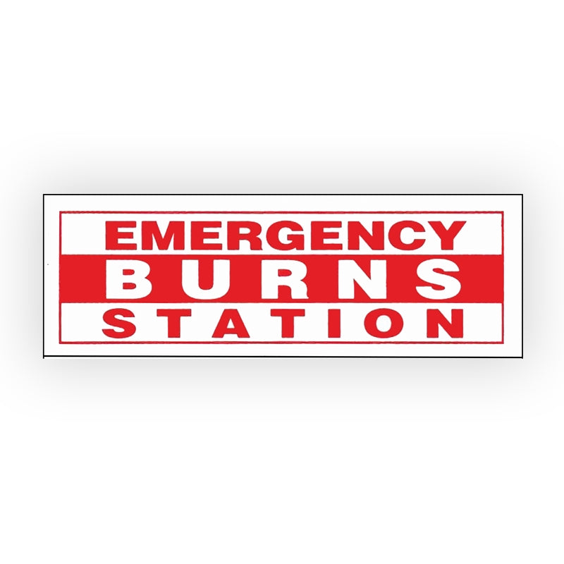 Emergency Burns Station Sticker