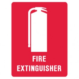 Lables Fire Extinguisher - 125x90mm Pkt 5 - Self Adhesive Vinyl