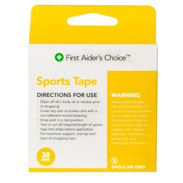 First Aiders Choice Sports Tape, Medium, 38mm (W) x 15m (L)