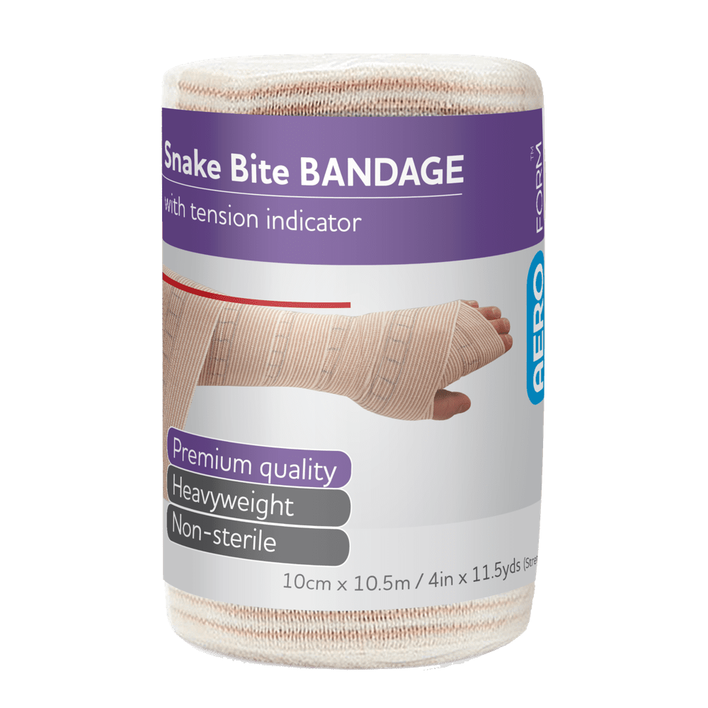 Snake Bite Bandage with Tension Indicator 10cm x 10.5M Stretched