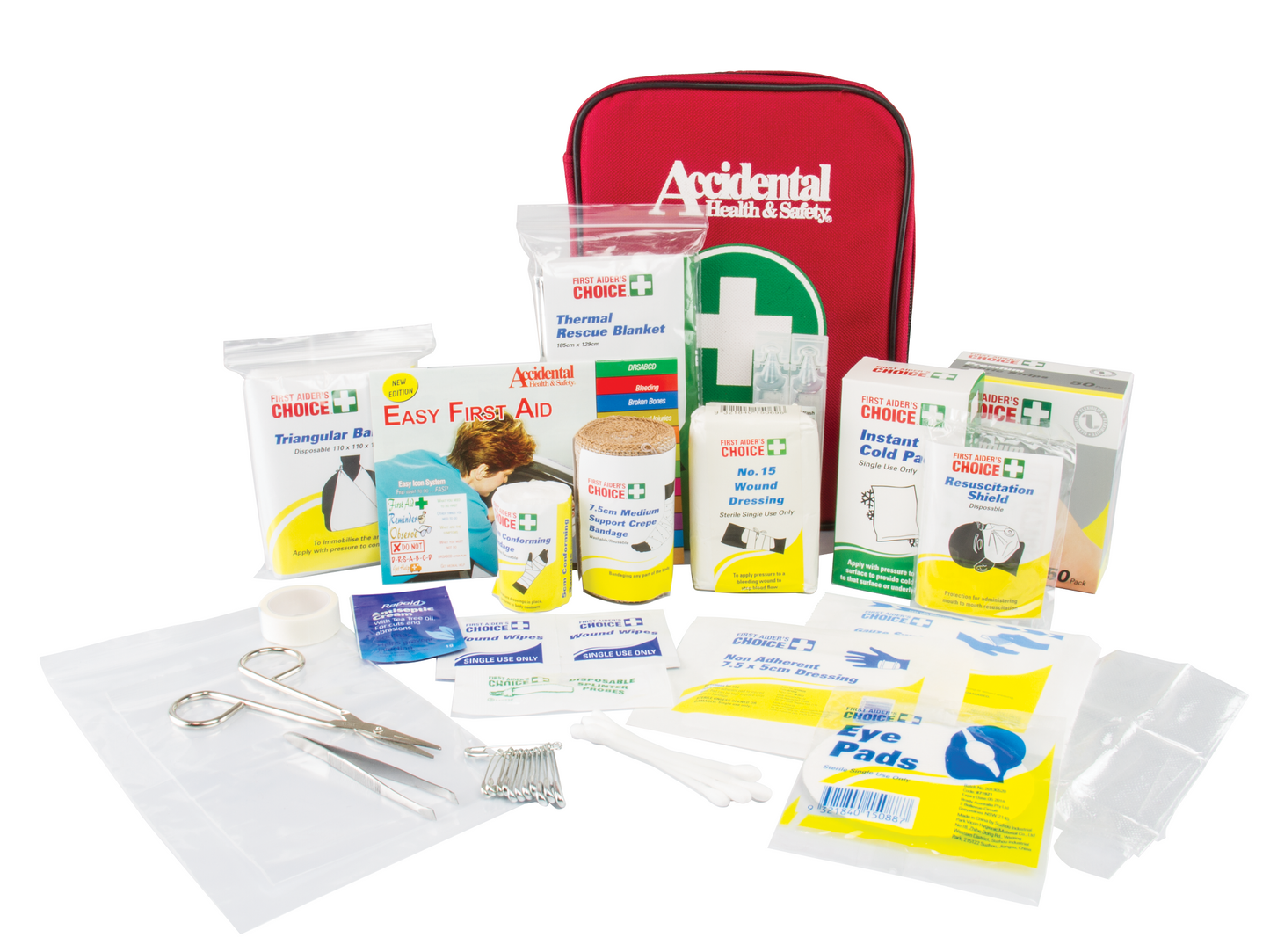 Deluxe Personal First Aid Kit Red