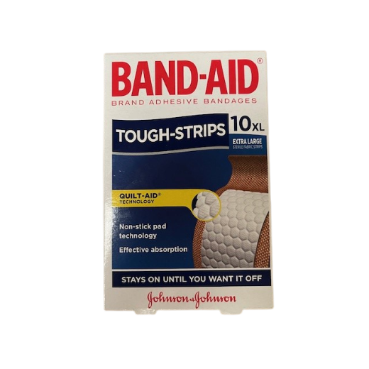 Bandaid Tough Strips Pkt 10 - Extra Large