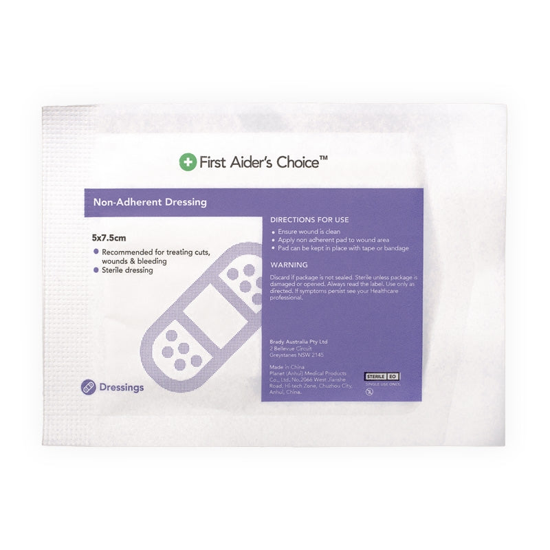 FAC Non-Adherent Dressing 5cm x 7.5cm Single