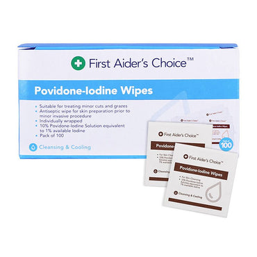 Povidone Iodine Wipes Pkt 100