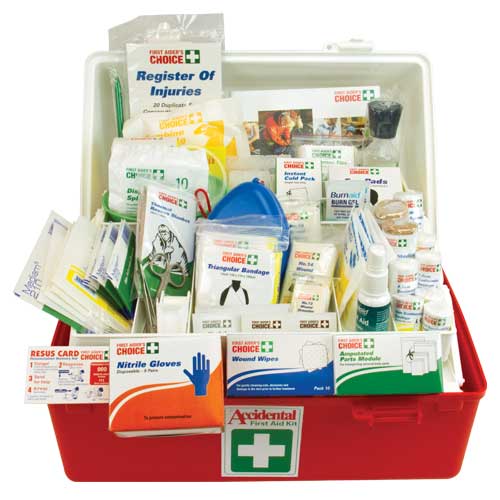National Workplace First Aid Kit Poly Portable Large Red/White