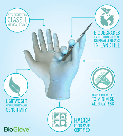 BioGlove - Nitrile Disposable Biodegradable L Size