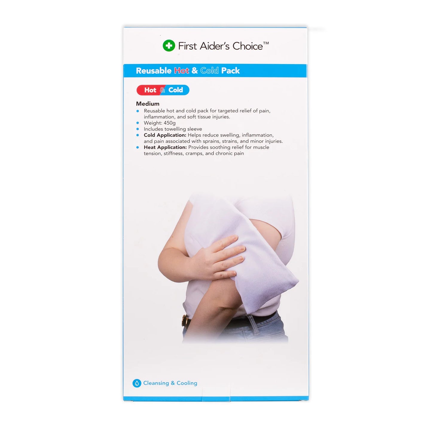 First Aider's Choice Reusable Hot and Cold Pack, Medium