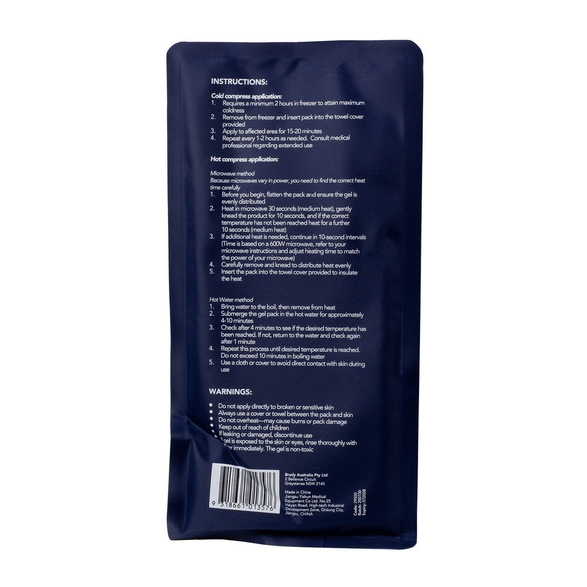 First Aider's Choice Reusable Hot and Cold Pack, Small