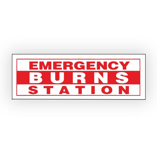 Emergency Burns Station Sticker