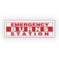 Emergency Burns Station Sticker