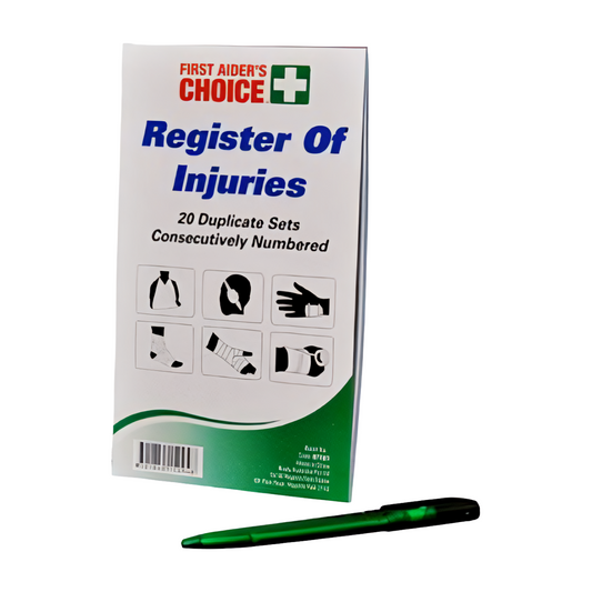 Register Of Injuries Book & Pen