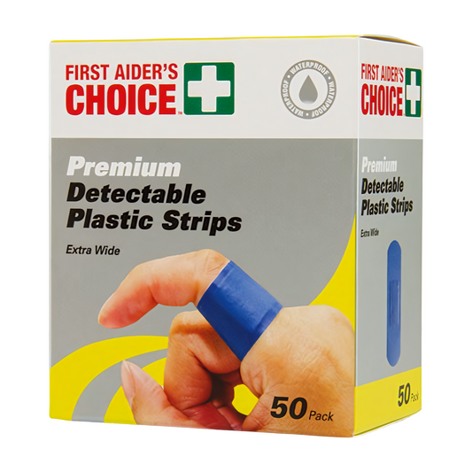 FAC Blue Detectable Plastic Strips Ex-Wide Pkt 50