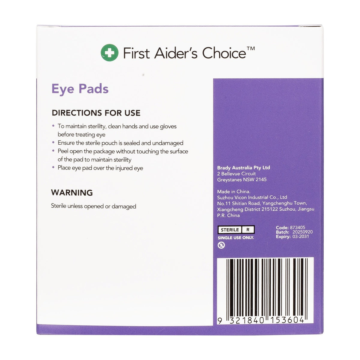 FAC Eye Pads Pk5