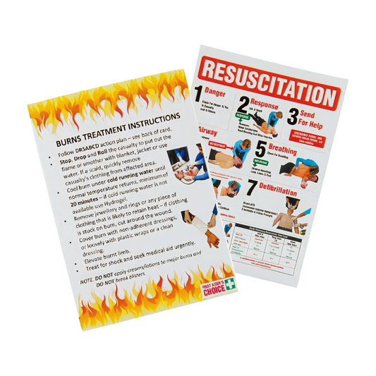 Burns CPR Treatment Card A6