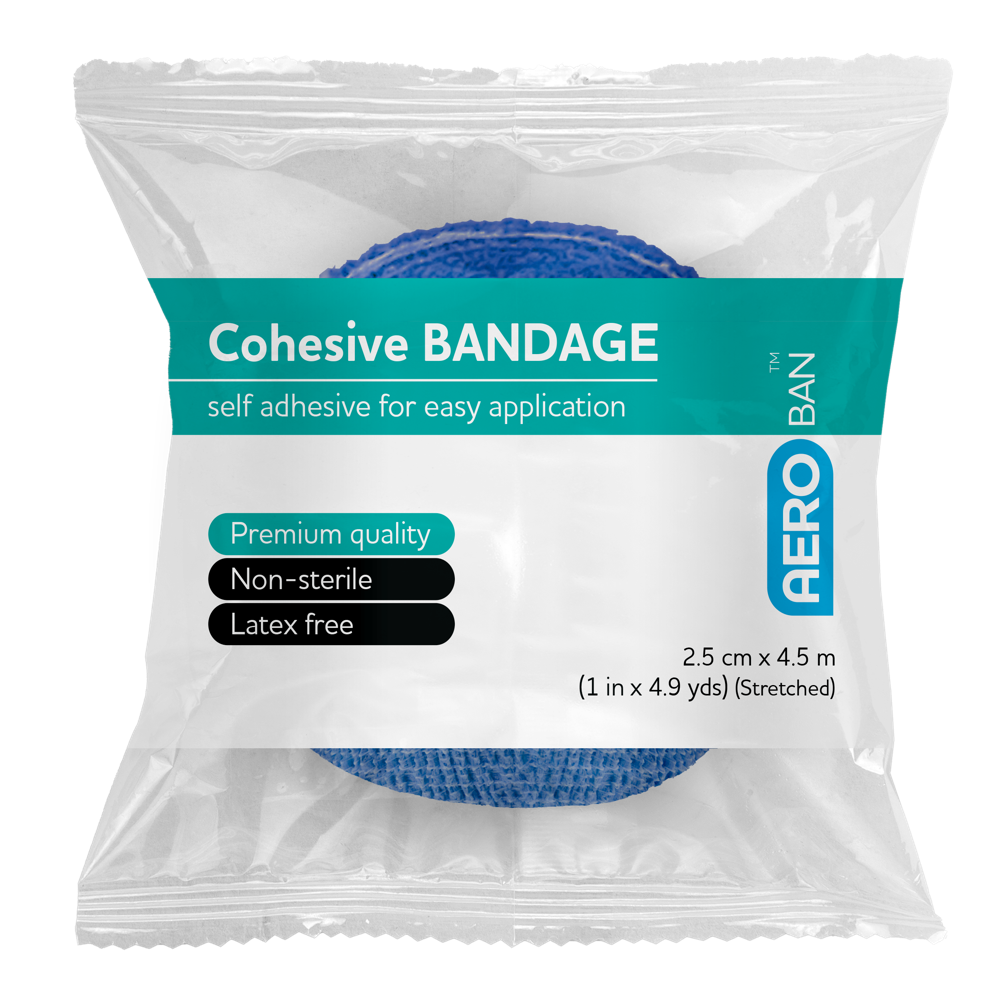 Cohesive Bandage Premium Blue 2.5cm x 4.5m