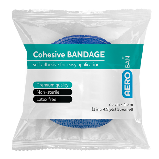Cohesive Bandage Premium Blue 2.5cm x 4.5m