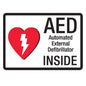 Sign AED Defibrillator 300x225mm Poly