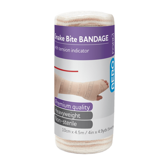 Snake Bite Bandage with Tension Indicator 10cm x 4.5M Stretched