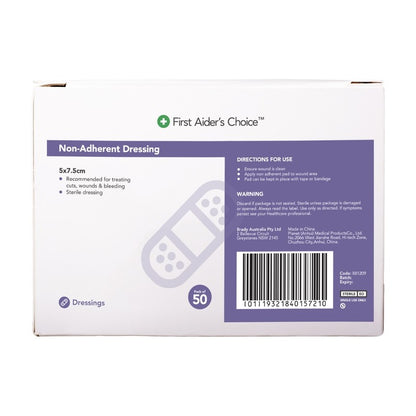 FAC Non-Adherent Dressing 5cm x 7.5cm Box 50