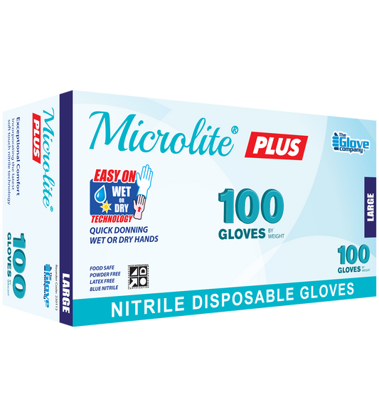Microlite® Plus Nitrile Disposable Gloves - Size M
