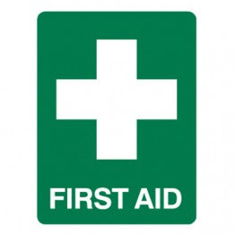 First Aid Labels 125x90mm Pk 5 - Self Stick Vinyl