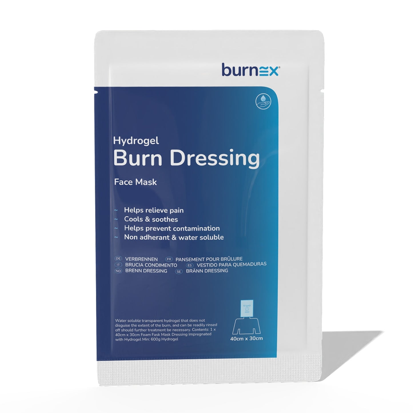 Burn Hydrogel Facemask 40cm x 30cm