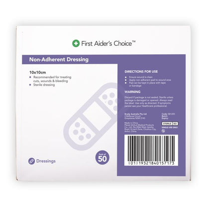 Non Adherent Dressing 10x10cm Box 50