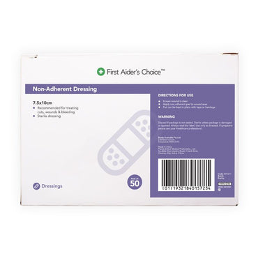 Non Adherent Dressing 7.5 x 10cm Box of 50
