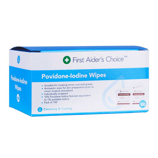 Povidone Iodine Wipes Pkt 100
